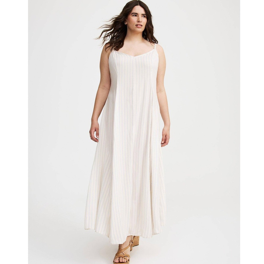 Torrid  Trapeze Tank Maxi Dress Cotton Gauze Plus Size‎ Summer Casual Sundress 4